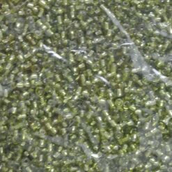 Rocailles kralen, 2mm, olijfgroen, per 100 gram