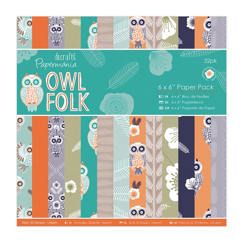 Docraft, Papermania, Owl Folk paperpack