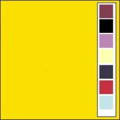 Kaarten karton - linnenstructuur - vierkante wenskaart Geel - Afbeelding 2
