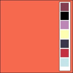Kaarten karton - linnenstructuur - vierkante wenskaart oranje - Afbeelding 2