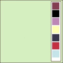 Kaarten karton - linnenstructuur - vierkante wenskaart Licht groen - Afbeelding 2