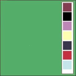 Kaarten karton - linnenstructuur - vierkante wenskaart groen - Afbeelding 2