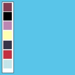 Kaarten karton - linnenstructuur - vierkante wenskaart Hemelsblauw - Afbeelding 2