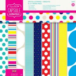 Papermania, Capsule, 8 x 8", Spots & Stripes Brights (32p)