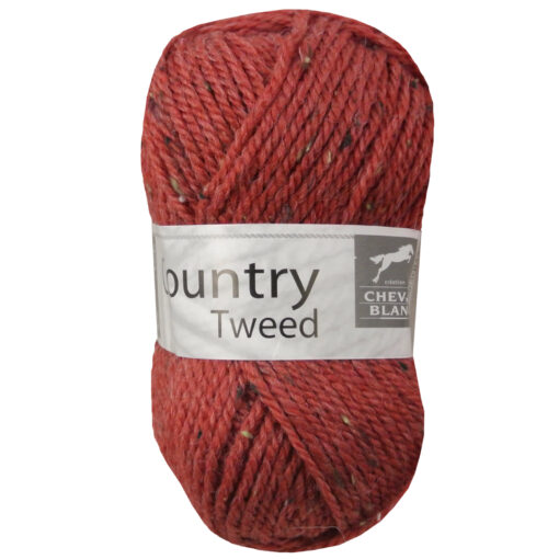 country tweed rood bruin van cheval blanc, acryl en wol garen