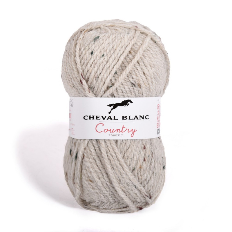 het ergste Duplicatie Concreet Country Tweed beige - Stoer gemengd garen acryl en wol - Cheval Blanc