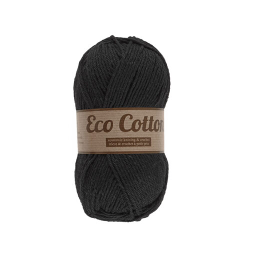 Lammy yarns Eco Cotton zwart 001
