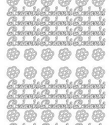 Tekststickervel zilver Bedankt