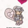 Yvonne Creations, stempel, Love Collection - Girl clearstamp