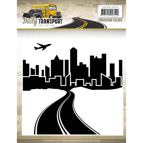 embossing folder amy design transport