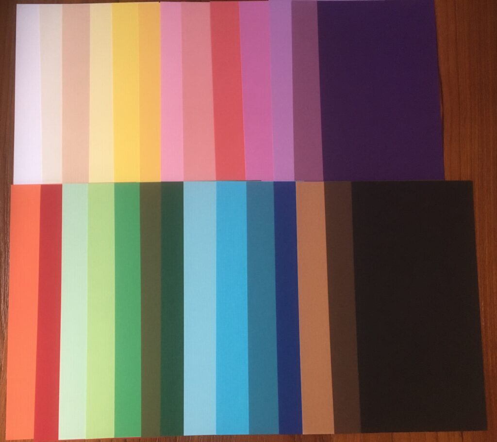 vierkante kaarten kleuren