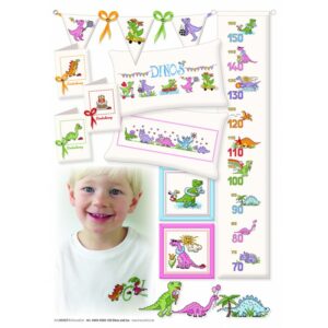 120-dino-s-sind-los linder borduurpatroon - borduur inspiratie