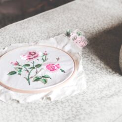 Borduurpatronen met bloemen