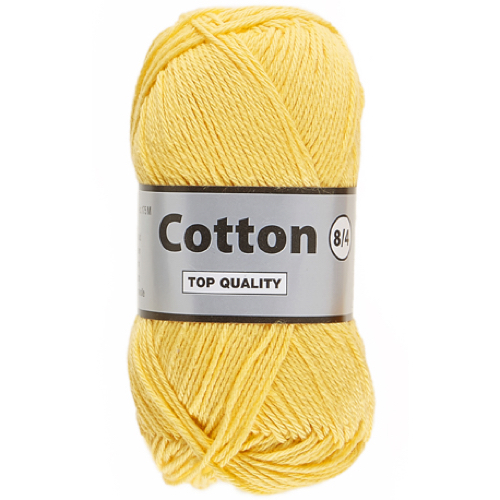 Lammy yarns Cotton eight geel 371 katoen garen