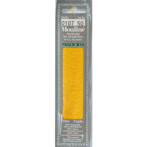 Borduurgaren Madeira Mouline geel 107 (DMC972)
