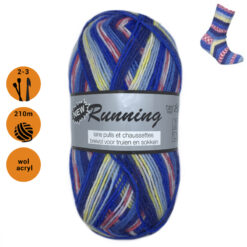 running 416 blauw met sokken voorbeeld