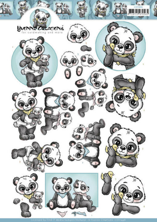 Yvonne Creations knipvel, Panda hugs