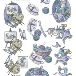 Yvonne Creations knipvel, purple crafts