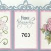 Kaart borduurpatroon bloemen met krullen 703