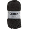 Lammy yarns Cotton eight zwart