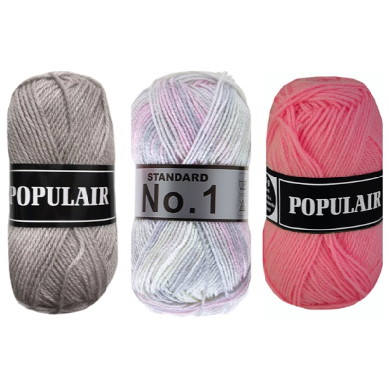 grijs roze baby standaard en populair acryl garen