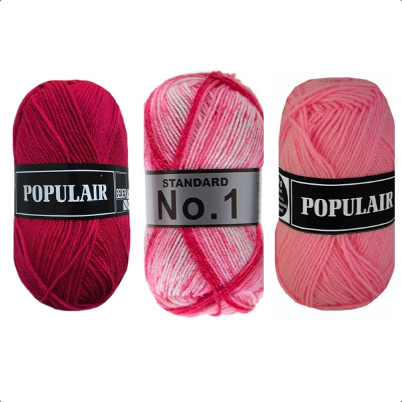 roze fuchsia acryl garen combinatie