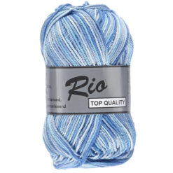 Lammy yarns Rio multi blauw 623 - katoen garen