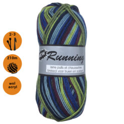New Running multi groen blauw 427 sokken garen
