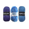 ekofil populair blauw lavendel 3 bollen acryl garen
