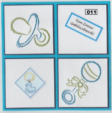 Laura's Design Patroon voorbeeld kaart borduurpatroon baby spulletjes 011