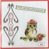 Laura's Design Patroon voorbeeld kaart borduurpatroon ornament 123