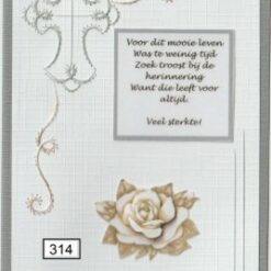 Laura's Design Patroon voorbeeld kaart borduurpatroon condoleance 314