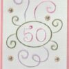 Laura's Design Patroon voorbeeld kaart borduurpatroon 50 met krullen 337