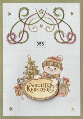 Laura's Design Patroon voorbeeld kaart borduurpatroon kerst boog 356
