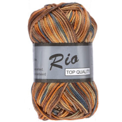 Lammy yarns Rio multi bruin oranje 632 katoen garen