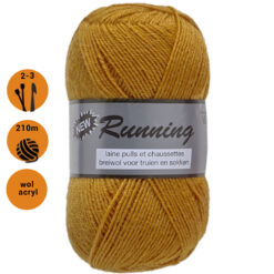 running 350 oker label sokken garen