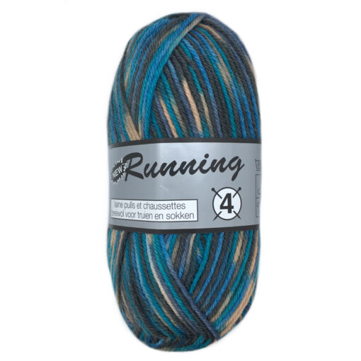 New Running 4 multi groen blauw 910 sokkenwol