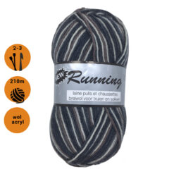 New Running multi grijs bruin 425 sokken garen