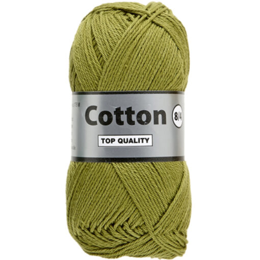 Lammy yarns Cotton eight mosgroen 380 katoen garen