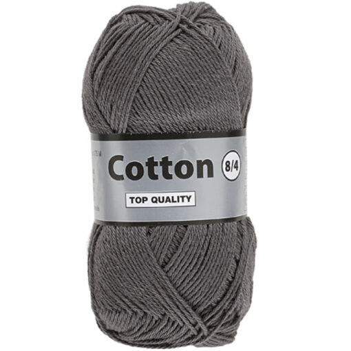 Lammy yarns Cotton eight grijs 002