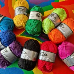 regenboog kleuren van het Rio katoen garen - Garen voor beginnende haker