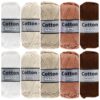 Kleurencombinatie Cotton eight bruin kleuren katoengaren