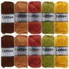 Kleurencombinatie Cotton eight herfst kleuren katoengaren