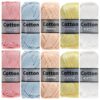 Kleurencombinatie Cotton eight lieve kleuren katoengaren
