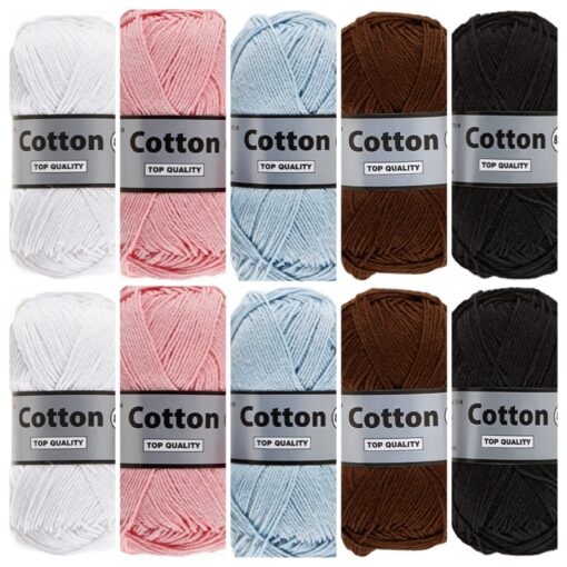 Kleurencombinatie Cotton eight pride kleuren katoengaren