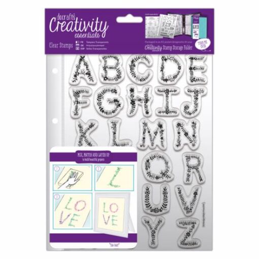 Docrafts Creativity essentials Floral alphabet - clearstamp
