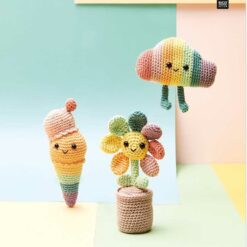 pastel regenboog kleuren rico design Ricorumi Rainbow haakboek