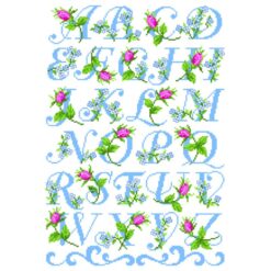 Lindner borduur telpatroon rosenalphabet (035)