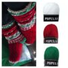 sloffies met rood groen combi