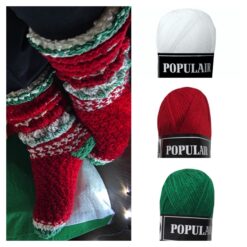 sloffies met rood groen combi